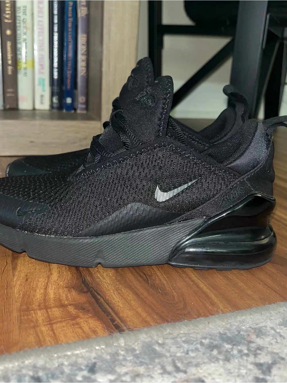 Nike Air Max 270 Boys Preschool Athletic Shoes Black 2Y